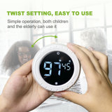 Kitchen Digital Timer For Cooking With Twist Mechanism%2C White 